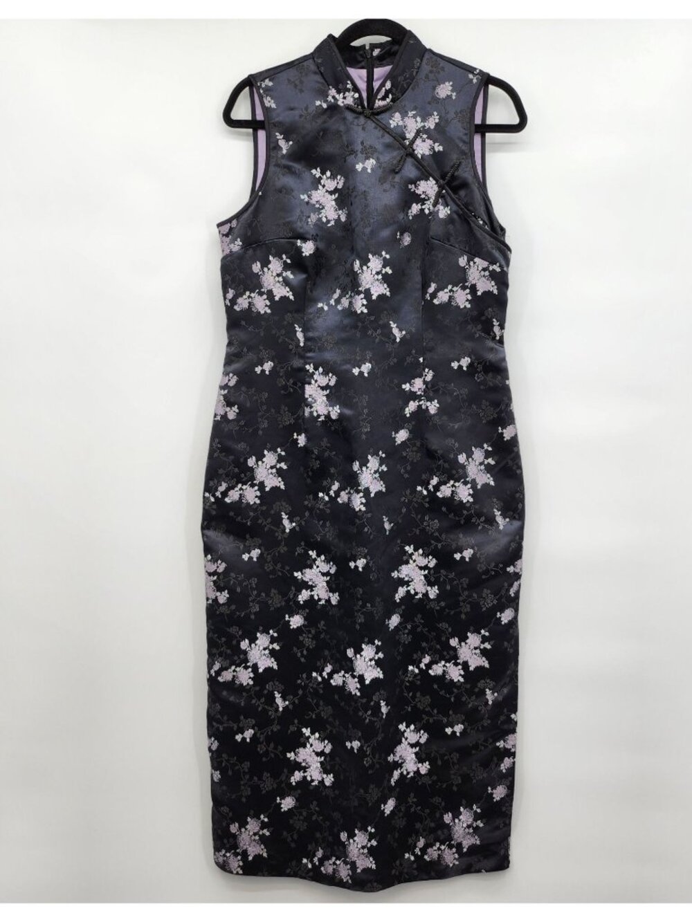 Robbie Bee Qipao Cheongsam Chinese Dress 14P Satin Floral Embroidered Brocade
